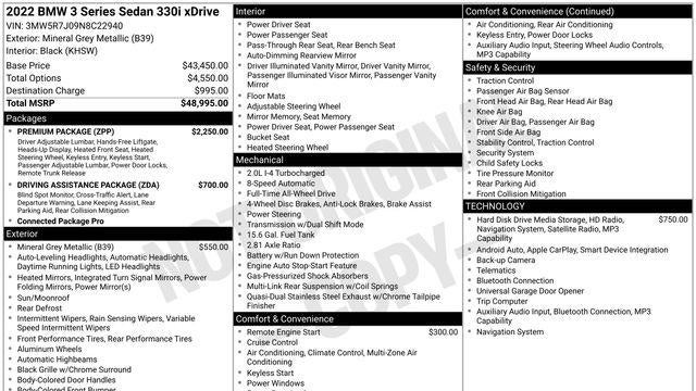 2022 BMW 3 Series 330i xDrive