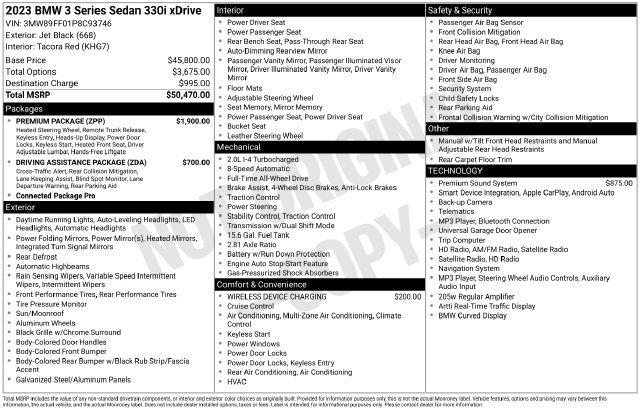 2023 BMW 330i - $32,549