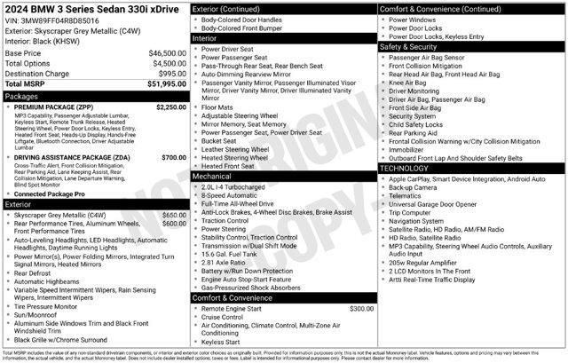 2024 BMW 330i - $36,896