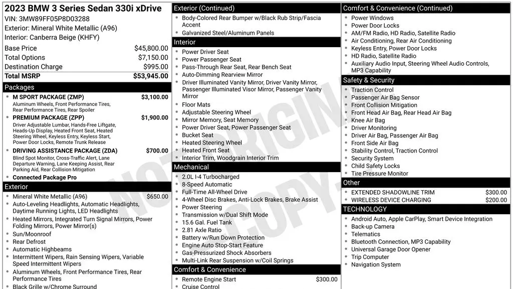 2023 BMW 3 Series 330i xDrive