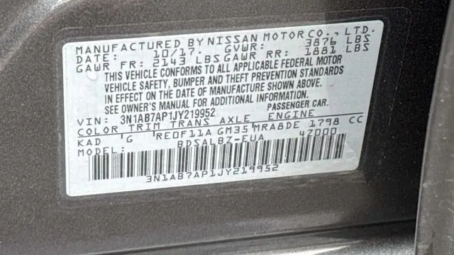 2018 Nissan Sentra S