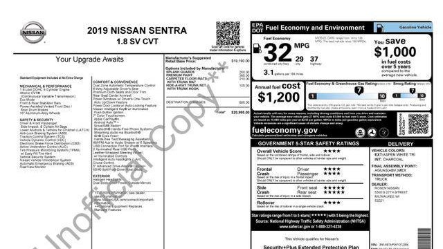 2019 Nissan Sentra SV
