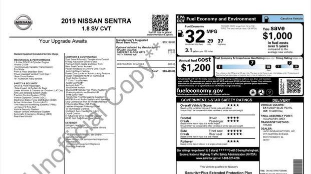 2019 Nissan Sentra S