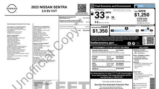 2023 Nissan Sentra SV