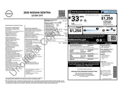 2020 Nissan Sentra SV 4DR Sedan