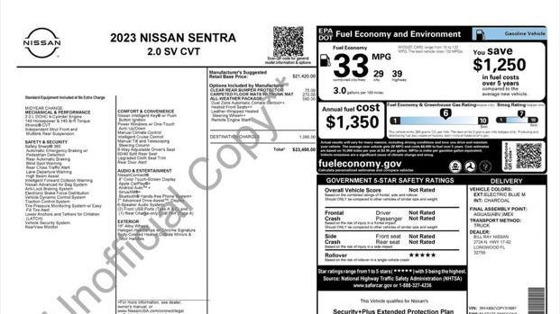 2023 Nissan Sentra SV