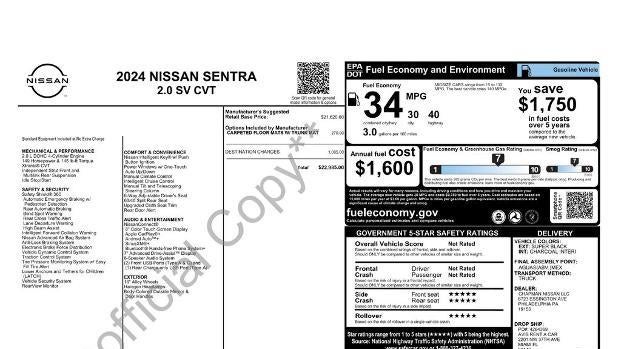 2024 Nissan Sentra SV