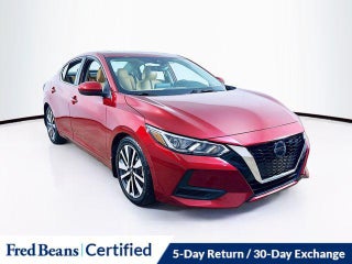 2021 Nissan Sentra with Scarlet Ember Tintcoat Exterior