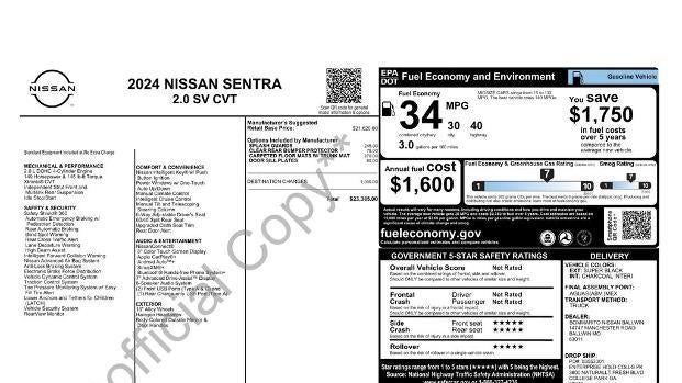 2024 Nissan Sentra SV