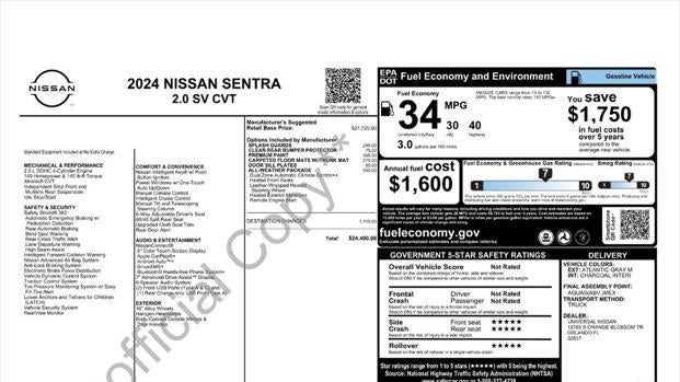 2024 Nissan Sentra SV
