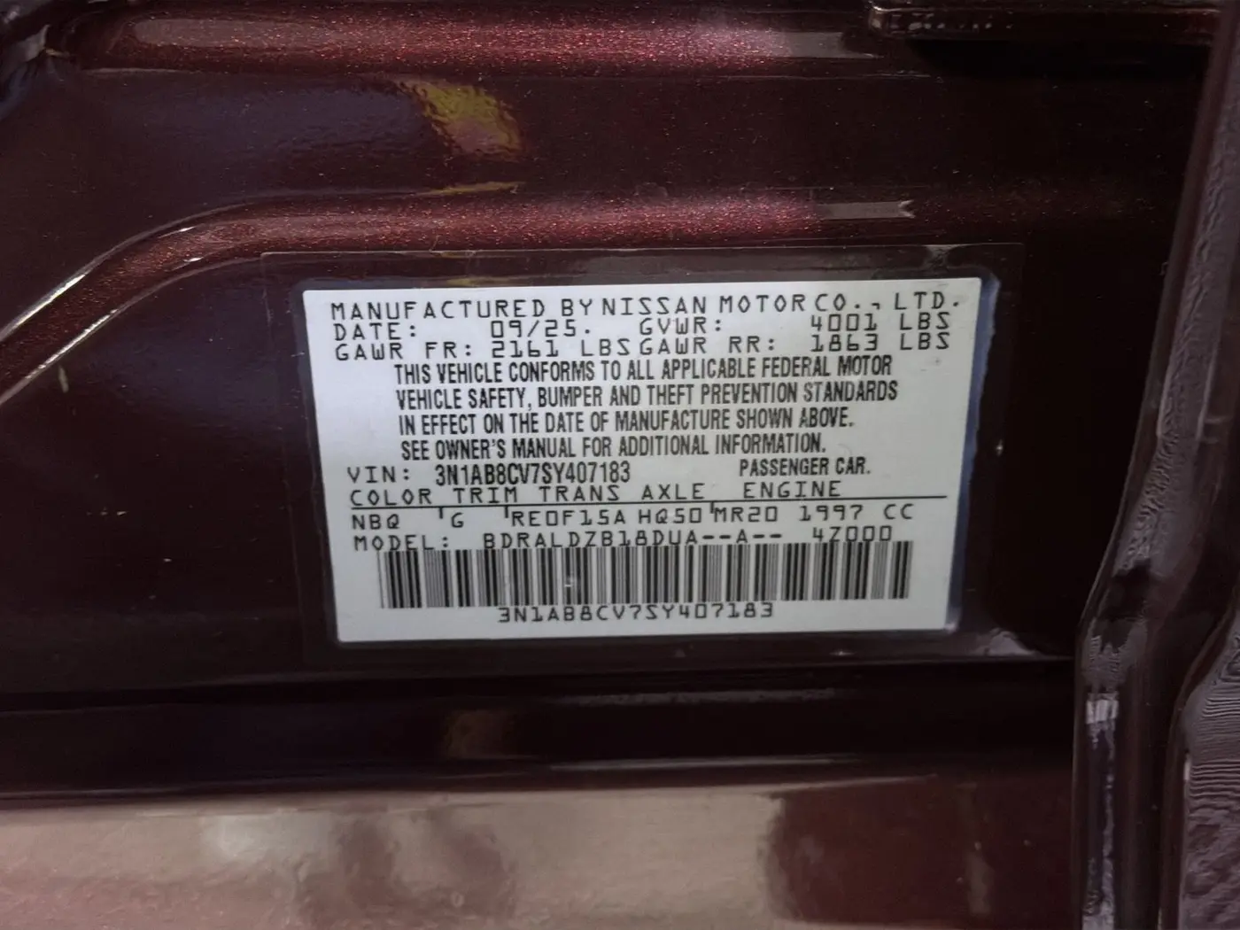 2025 Nissan Sentra - $18,500