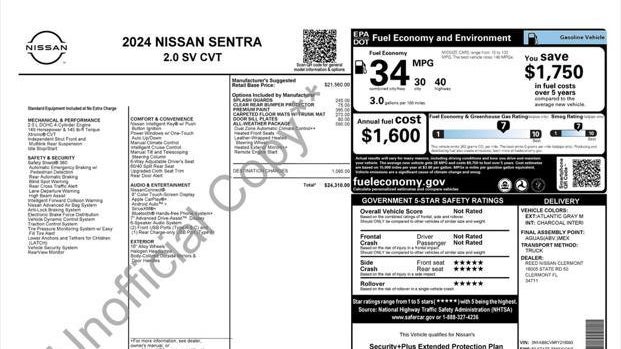 2024 Nissan Sentra SV