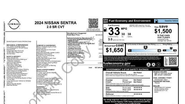 2024 Nissan Sentra SR