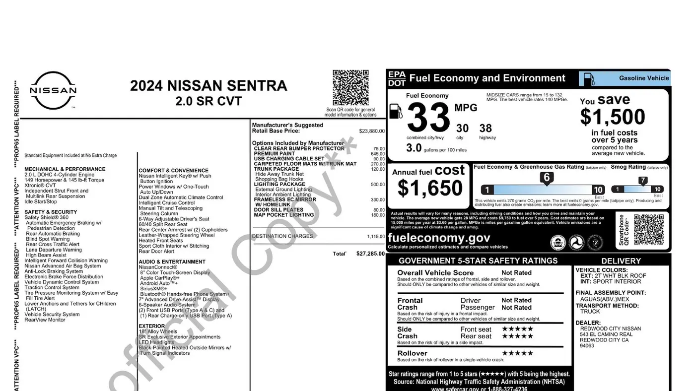 2024 Nissan Sentra SR