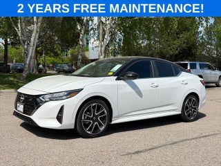 2025 Nissan Sentra with Aspen White Tricoat/Super Black Exterior