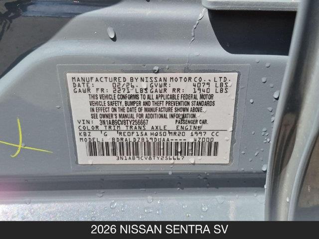 2026 Nissan Sentra - $23,975