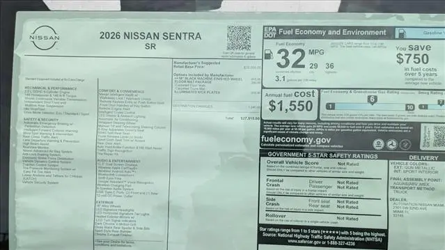 2026 Nissan Sentra SR