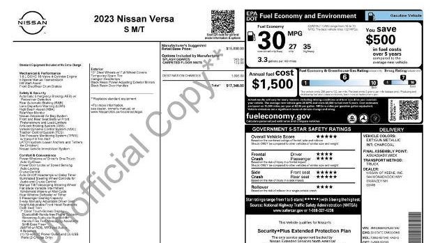 2023 Nissan Versa S