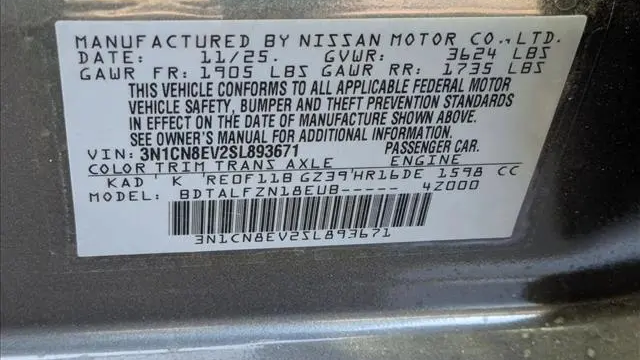 2025 Nissan Versa SV