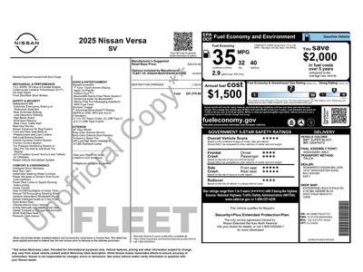 2025 Nissan Versa SV 4DR Sedan