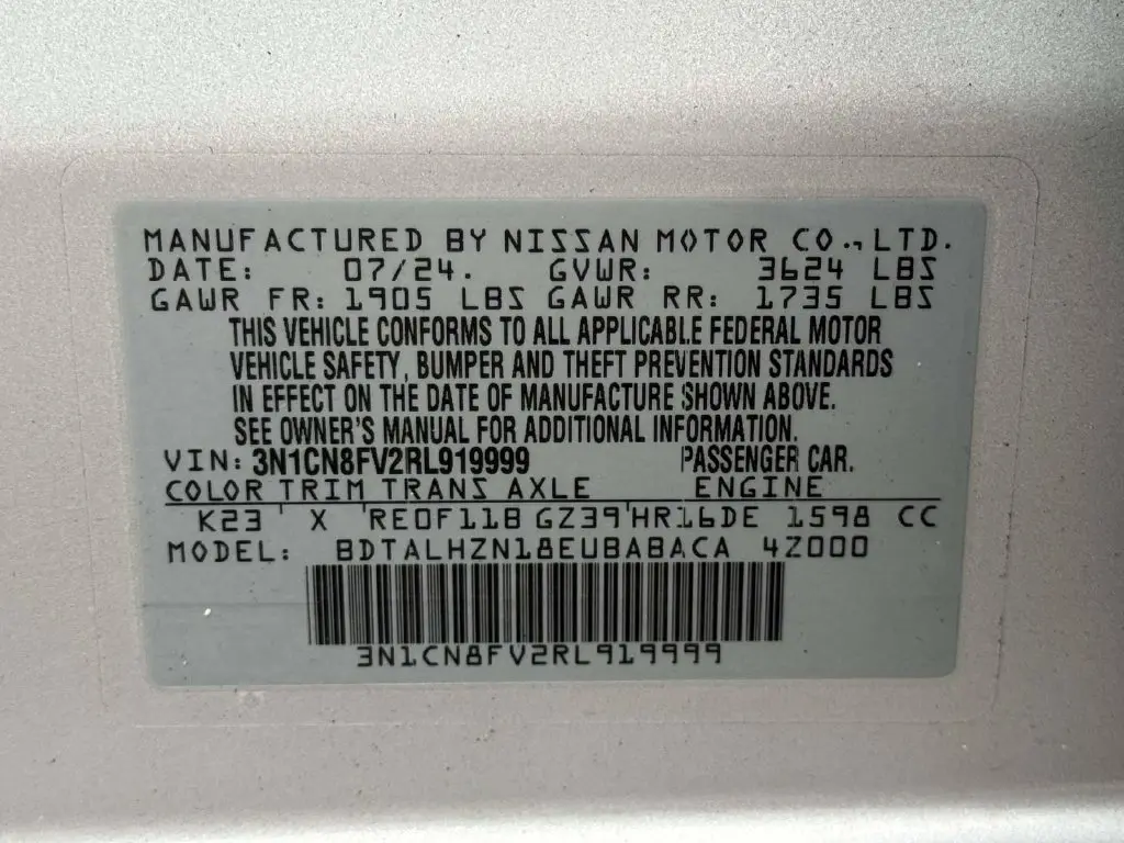 2024 Nissan Versa - $16,299