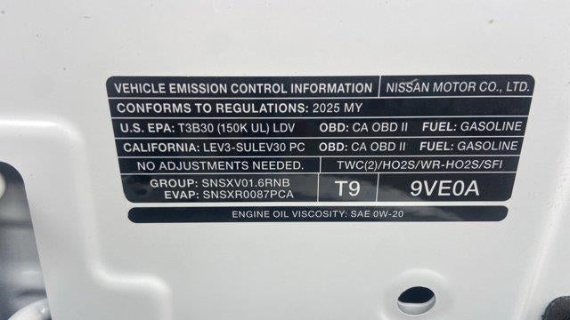 2025 Nissan Versa SR