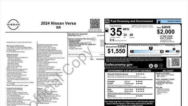 2024 Nissan Versa SR