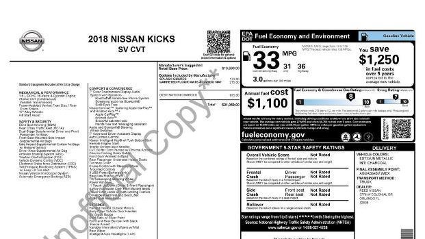 2018 Nissan Kicks S