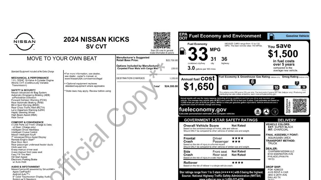 2024 Nissan Kicks SV