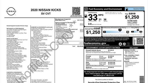 2020 Nissan Kicks SV