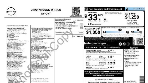 2022 Nissan Kicks SV