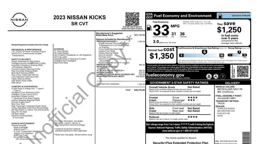 2023 Nissan Kicks SR
