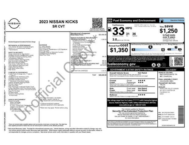 2023 Nissan Kicks - $21,873
