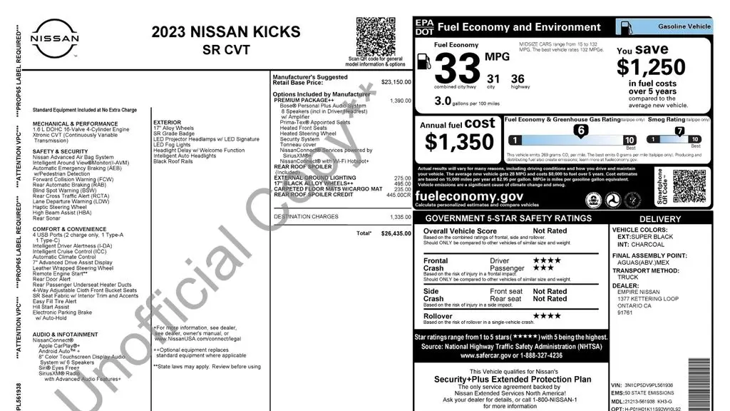 2023 Nissan Kicks SR