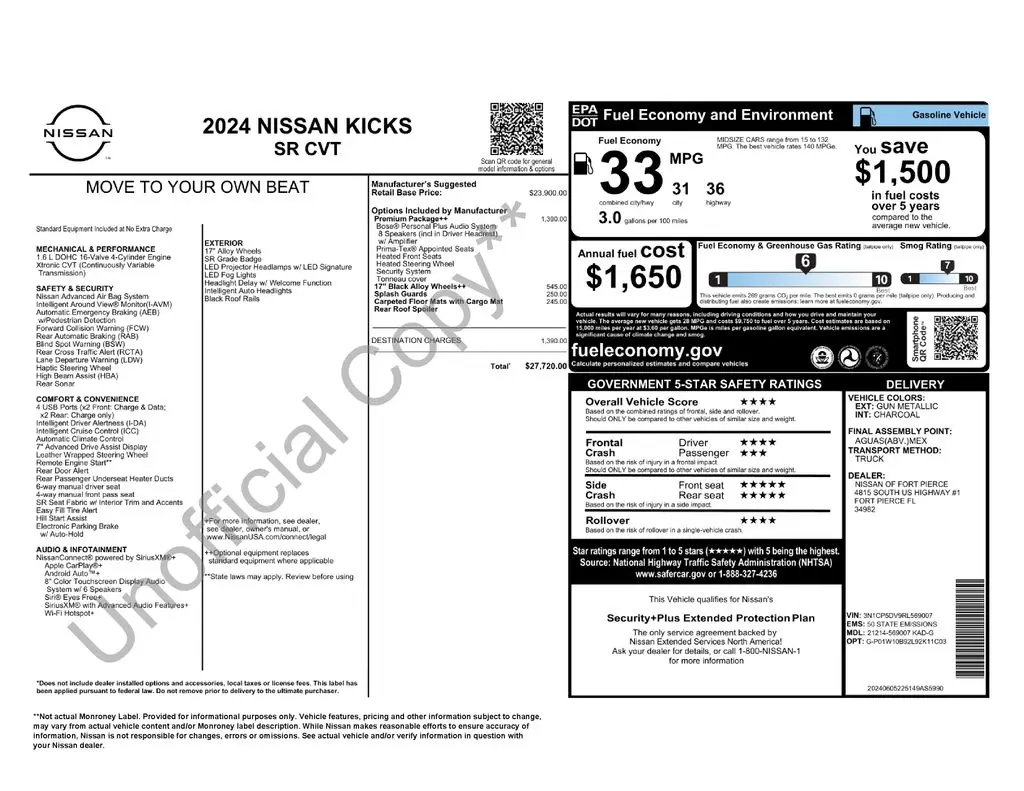 2024 Nissan Kicks - $20,446