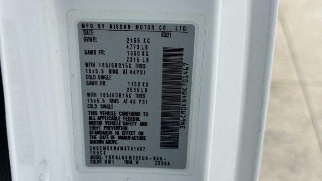 2021 Nissan NV200 S