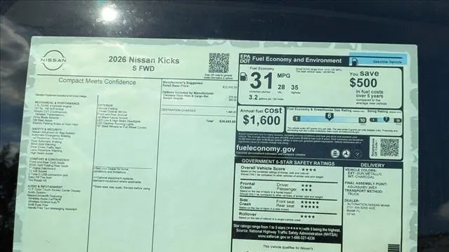 2026 Nissan Kicks S