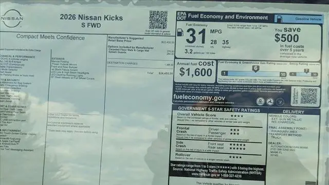 2026 Nissan Kicks S
