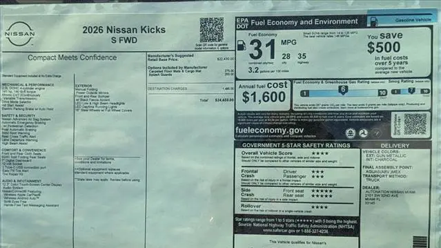 2026 Nissan Kicks S