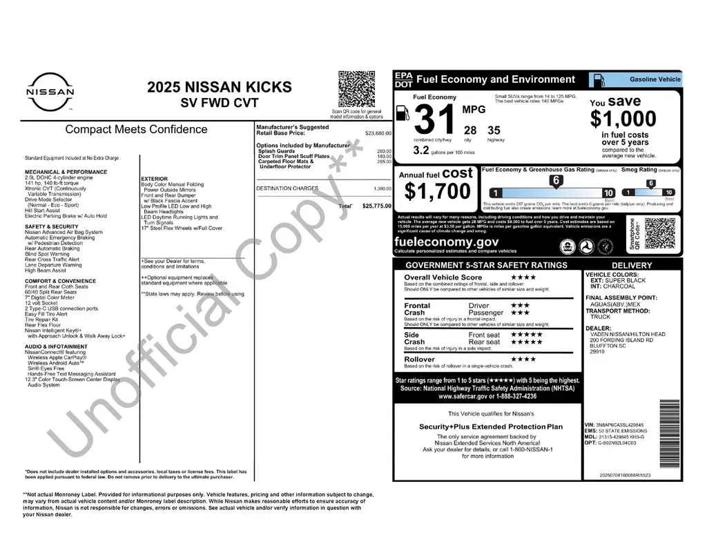 2025 Nissan Kicks - $23,085