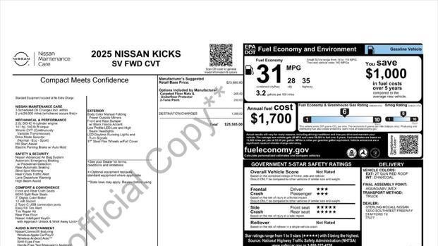 2025 Nissan Kicks SV