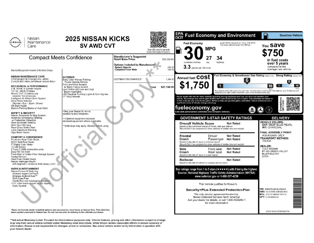 2025 Nissan Kicks - $23,697