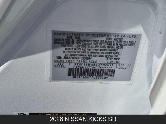 2026 Nissan Kicks - $26,975
