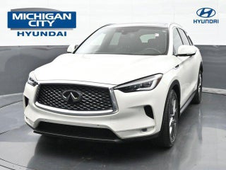 2022 INFINITI QX50 with Majestic White Exterior