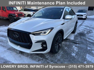 2025 INFINITI QX50 with Radiant White Exterior