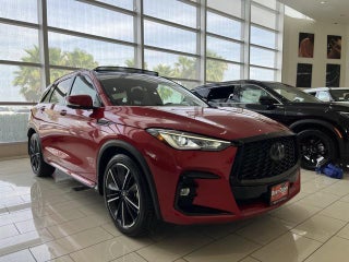 2025 INFINITI QX50 with Dynamic Sunstone Red Exterior