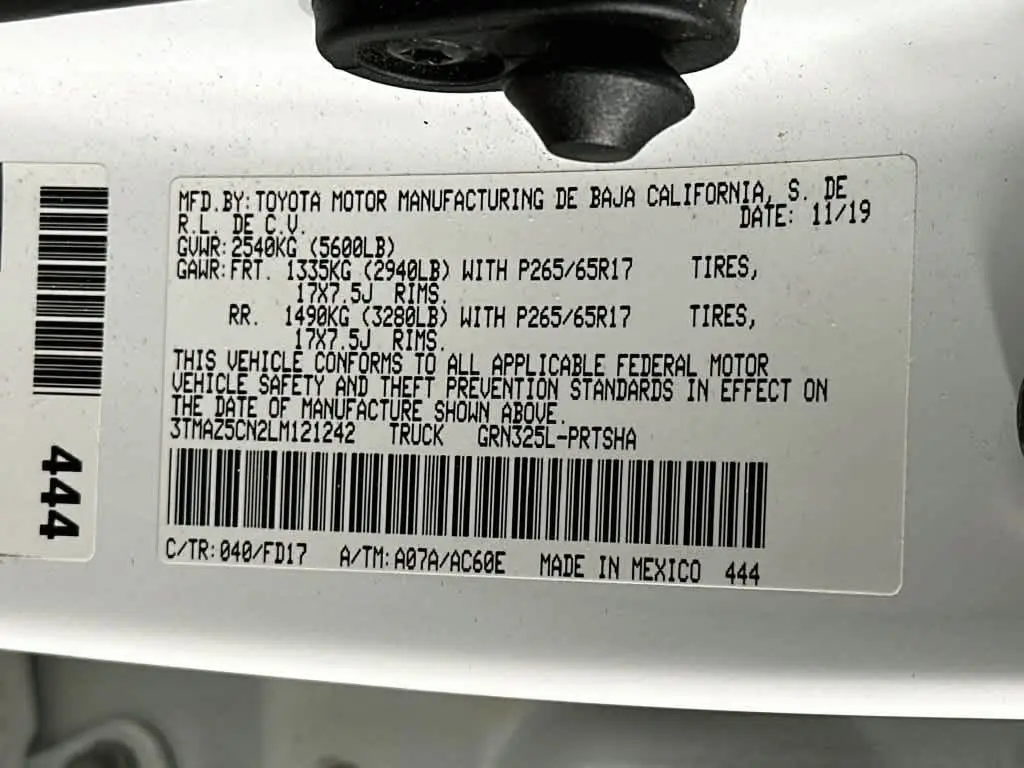 2020 Toyota Tacoma - $31,000
