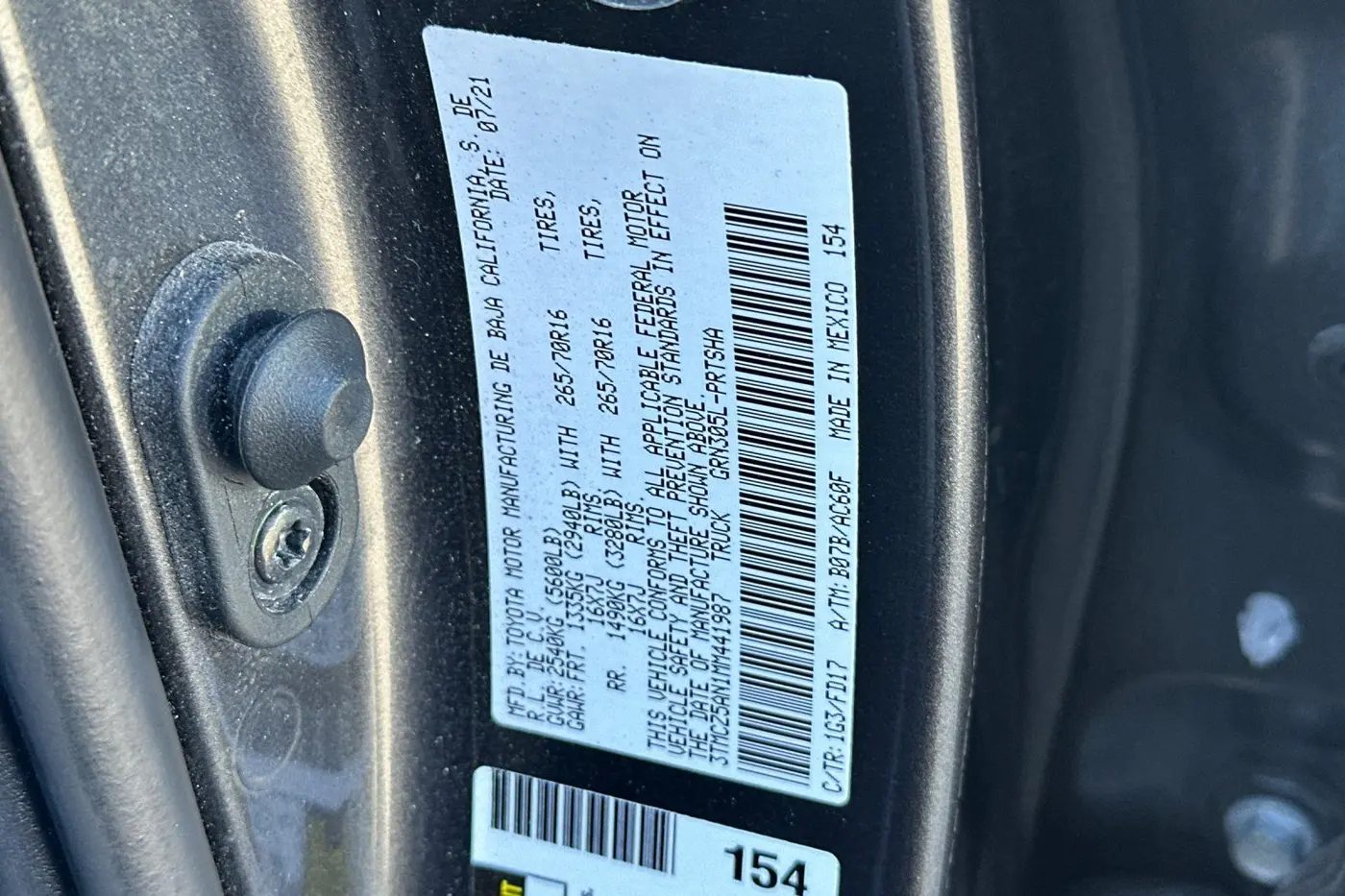 2021 Toyota Tacoma - $35,888