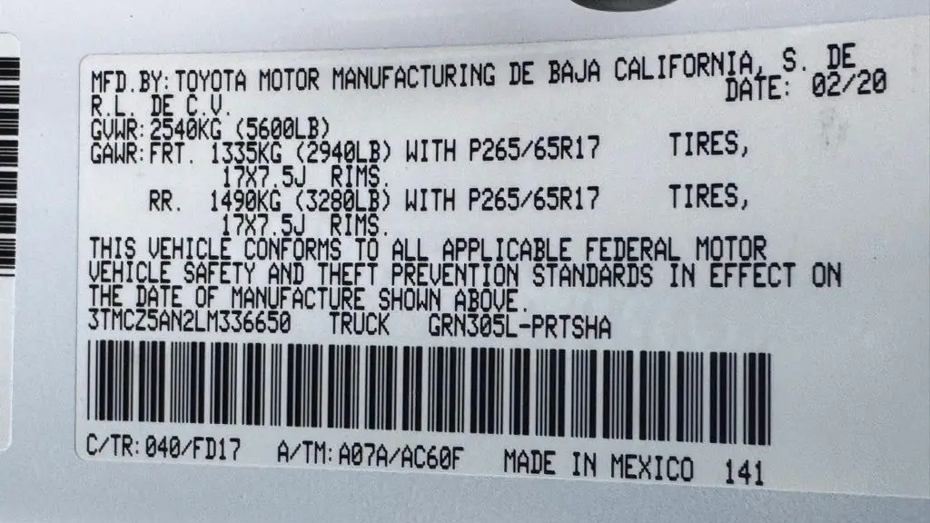 2020 Toyota Tacoma TRD Pro