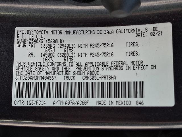 2021 Toyota Tacoma - $28,655